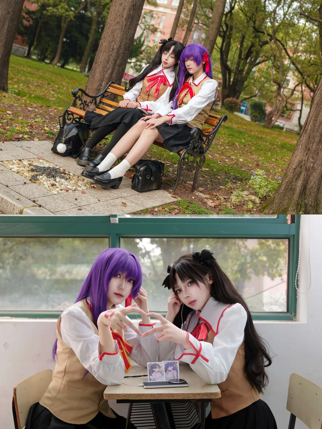 [Tohsaka Rin cosplay & Sakura Matou cosplay] Gentle Everyday Life in Fate's School - Image 1