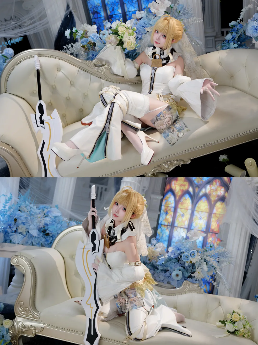 【花嫁尼禄cos】FGO的纯白童话，这把大剑能守护你的童心吗 - 第 5 张