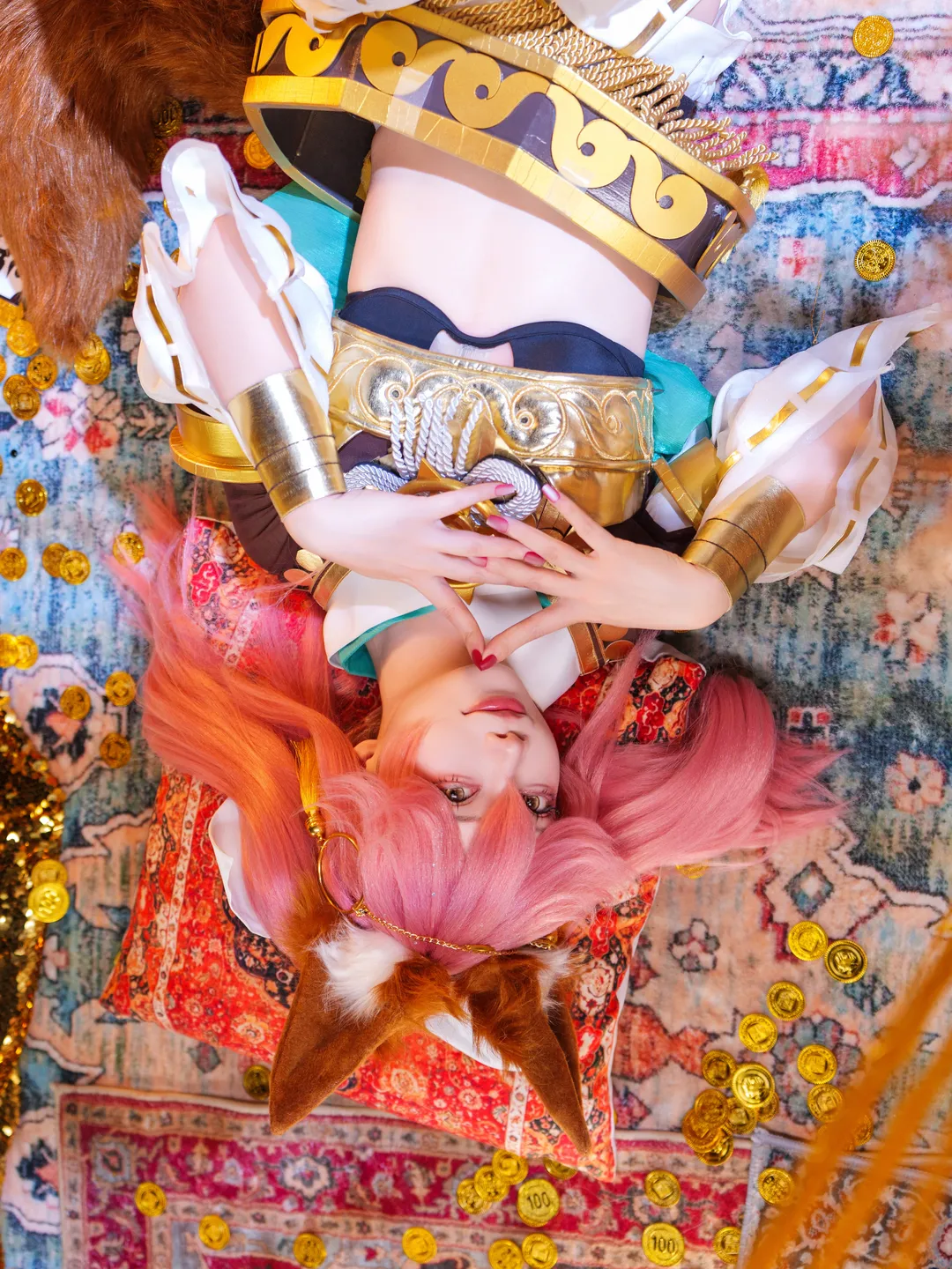【玉藻前cos】神话礼装异域金殿拍摄，重现王座之上的慵懒感
