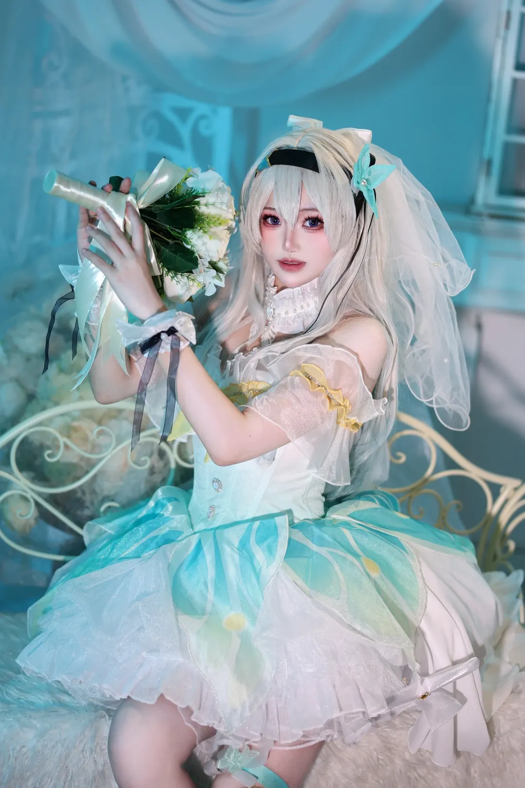 【流萤cos】崩坏星穹铁道，纯白花嫁与星海的交织 - 第 1 张