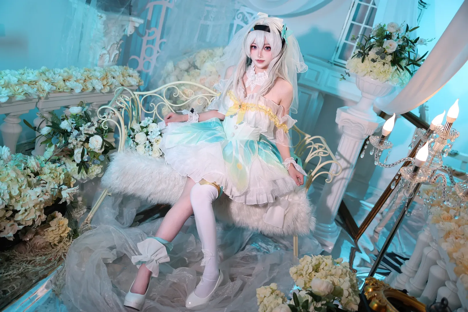 【流萤cos】崩坏星穹铁道，纯白花嫁与星海的交织 - 第 4 张