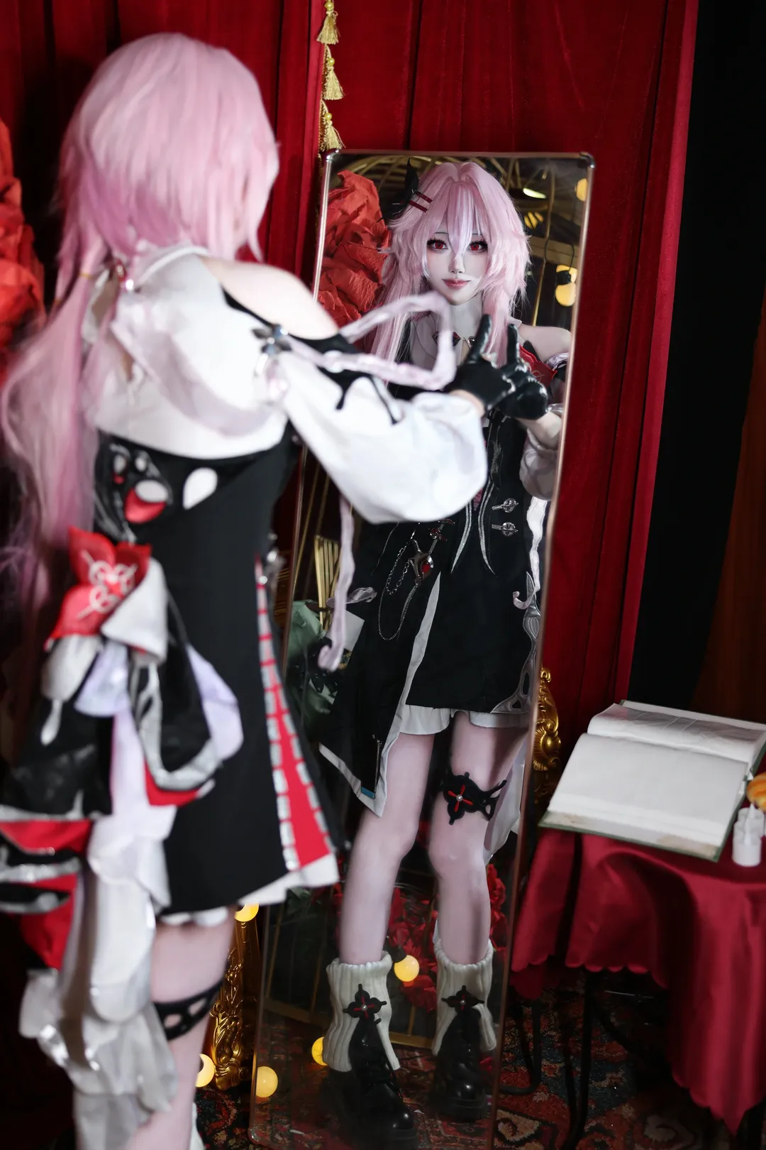 【长夜月cos】崩坏星穹铁道，如影随形的长夜黑红笼中记 - 第 1 张
