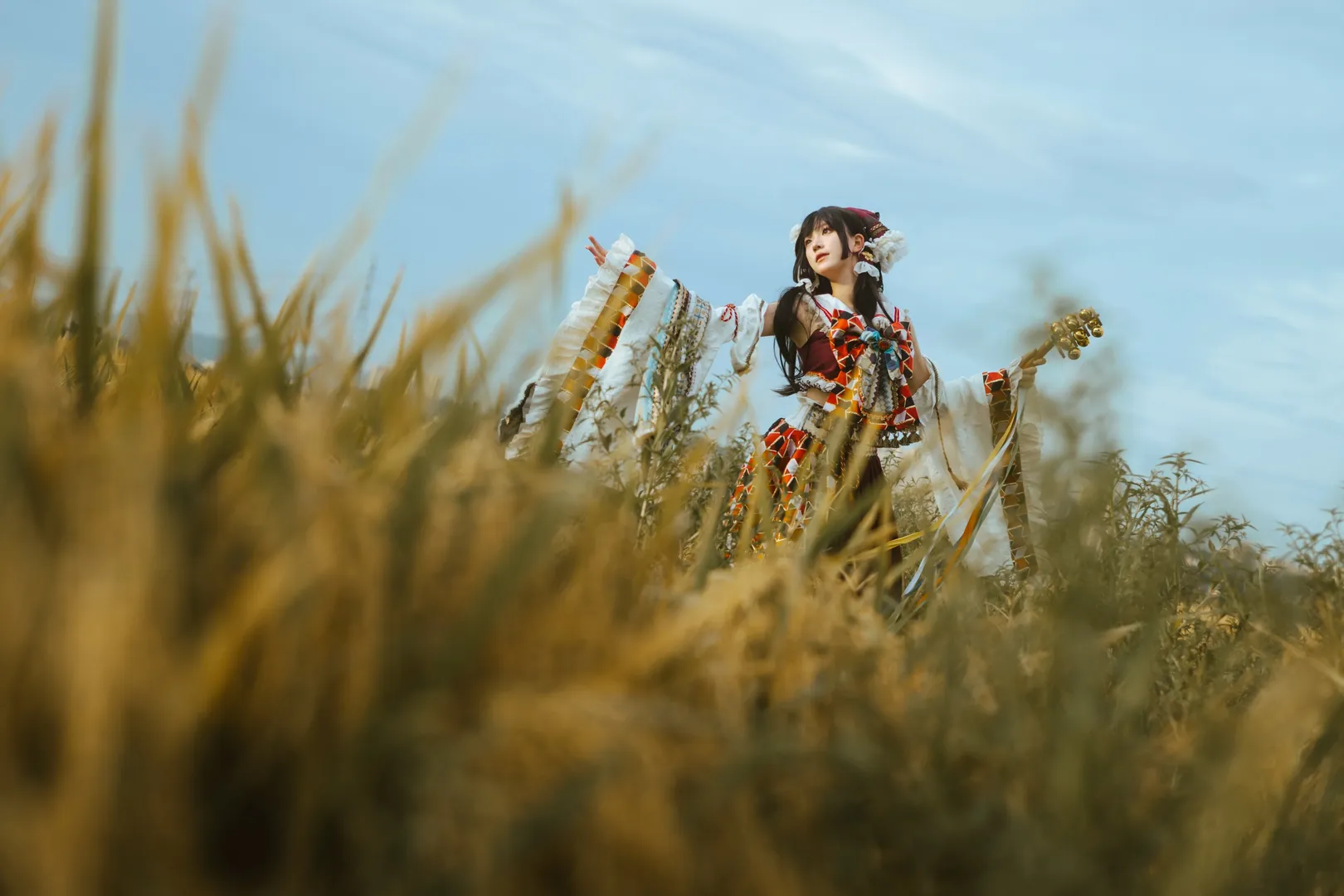 【灵梦cos】东方Project雨中稻田，祈愿那一抹彩虹 - 第 2 张
