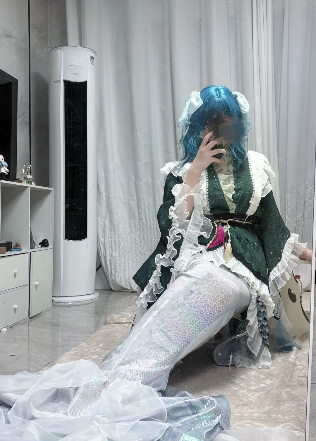 【若鹭姬cos】东方Project人鱼试衣，浅谈室内拍摄的局限性