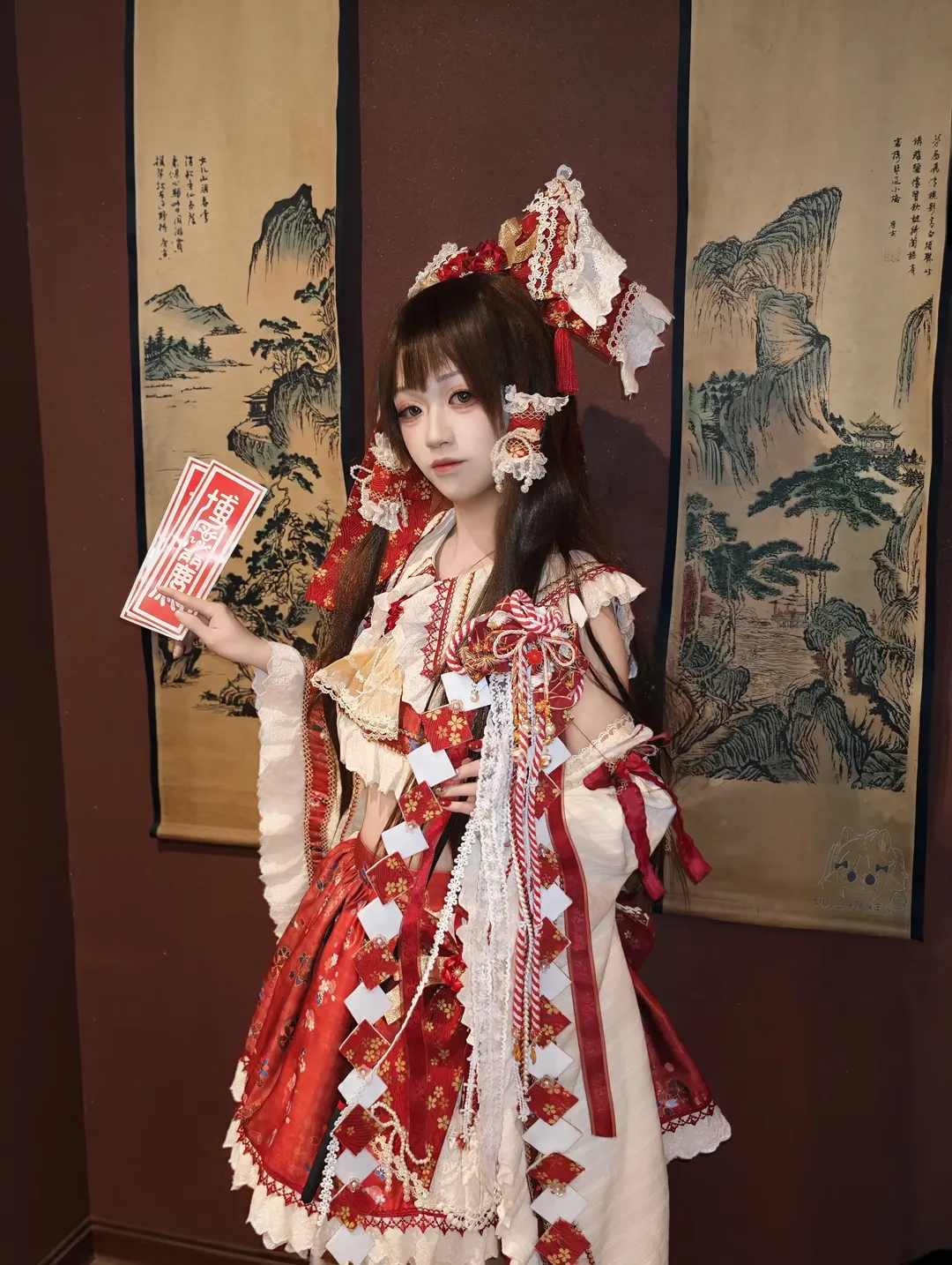 【博丽灵梦cos】红白巫女的东方幻樱结界 - 第 1 张