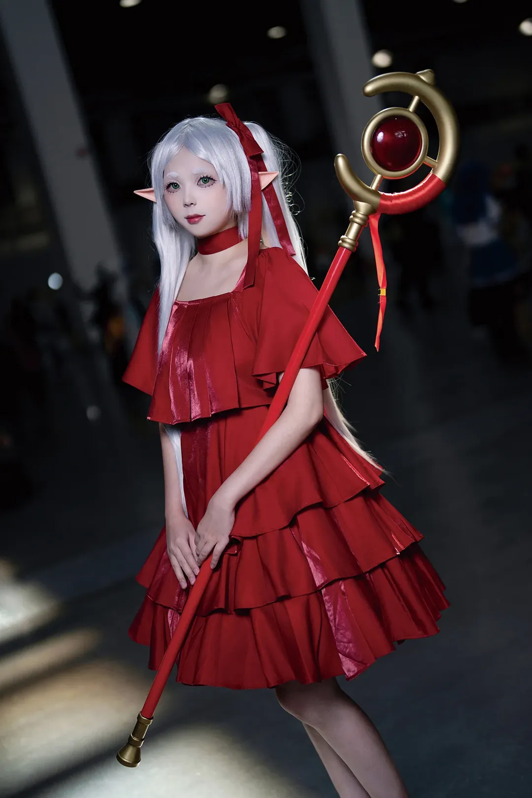 【芙莉莲cos】葬送的芙莉莲红裙礼服，IDO场照分享 - 第 2 张