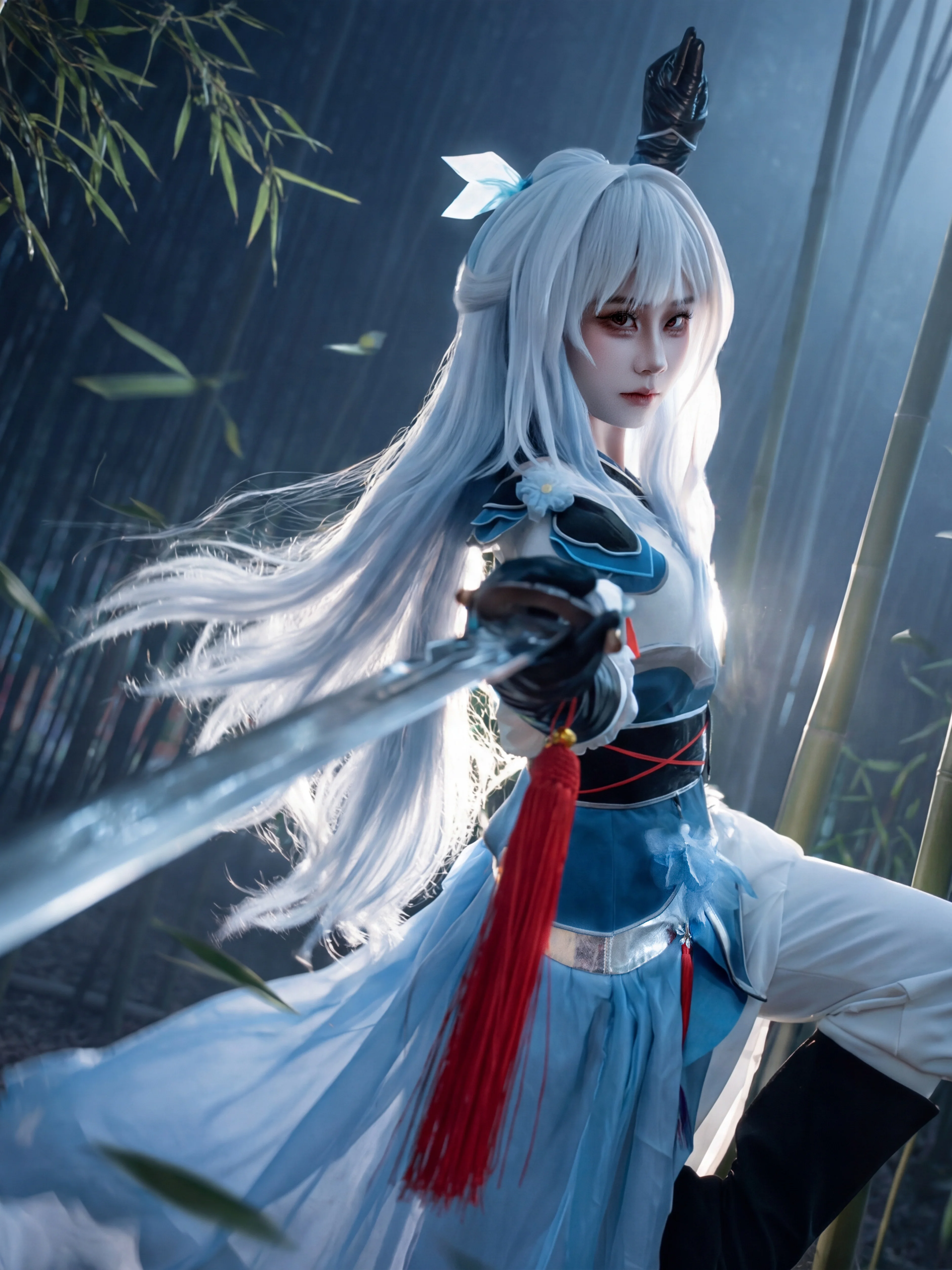 【镜流cos】孤剑披靡，仙舟罗浮的寒月之影 - 第 1 张