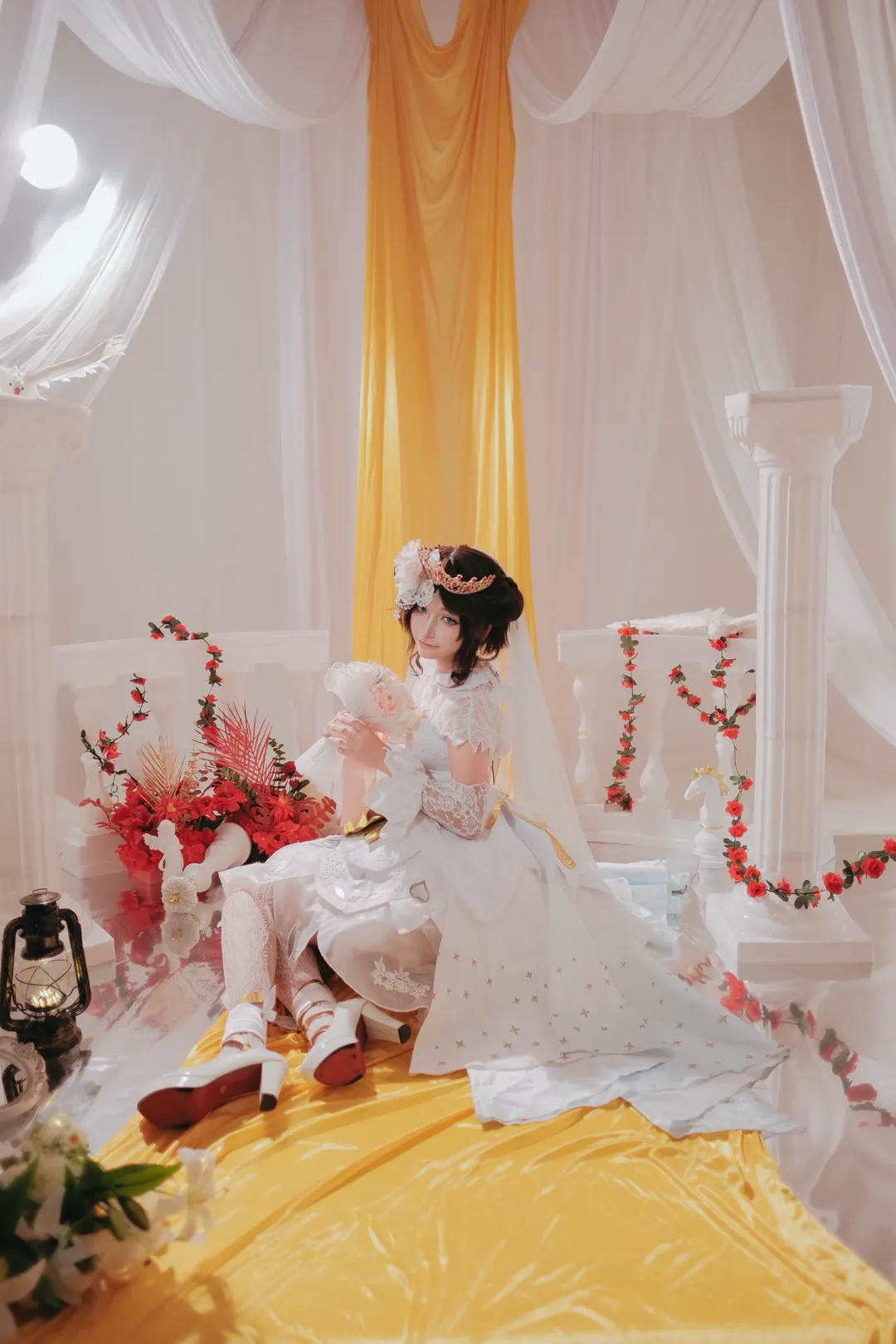 【小乔cos】王者荣耀花嫁，白纱与皇冠下的圣洁之美 - 第 5 张