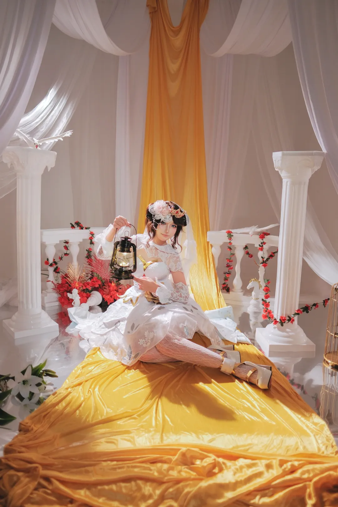 【小乔cos】王者荣耀花嫁，白纱与皇冠下的圣洁之美 - 第 6 张