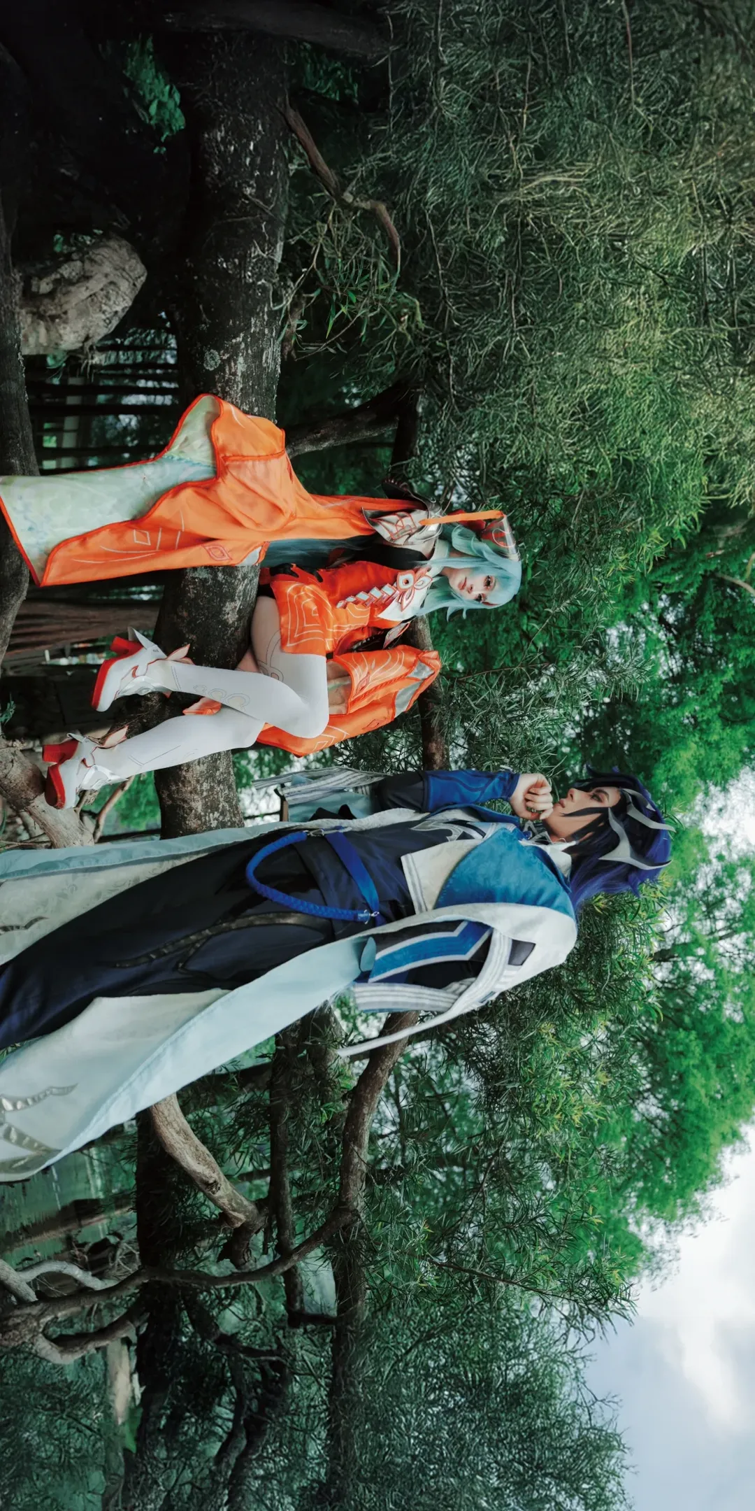 【少司缘cos】王者荣耀祈缘组，自然水杉林中的红白搭档