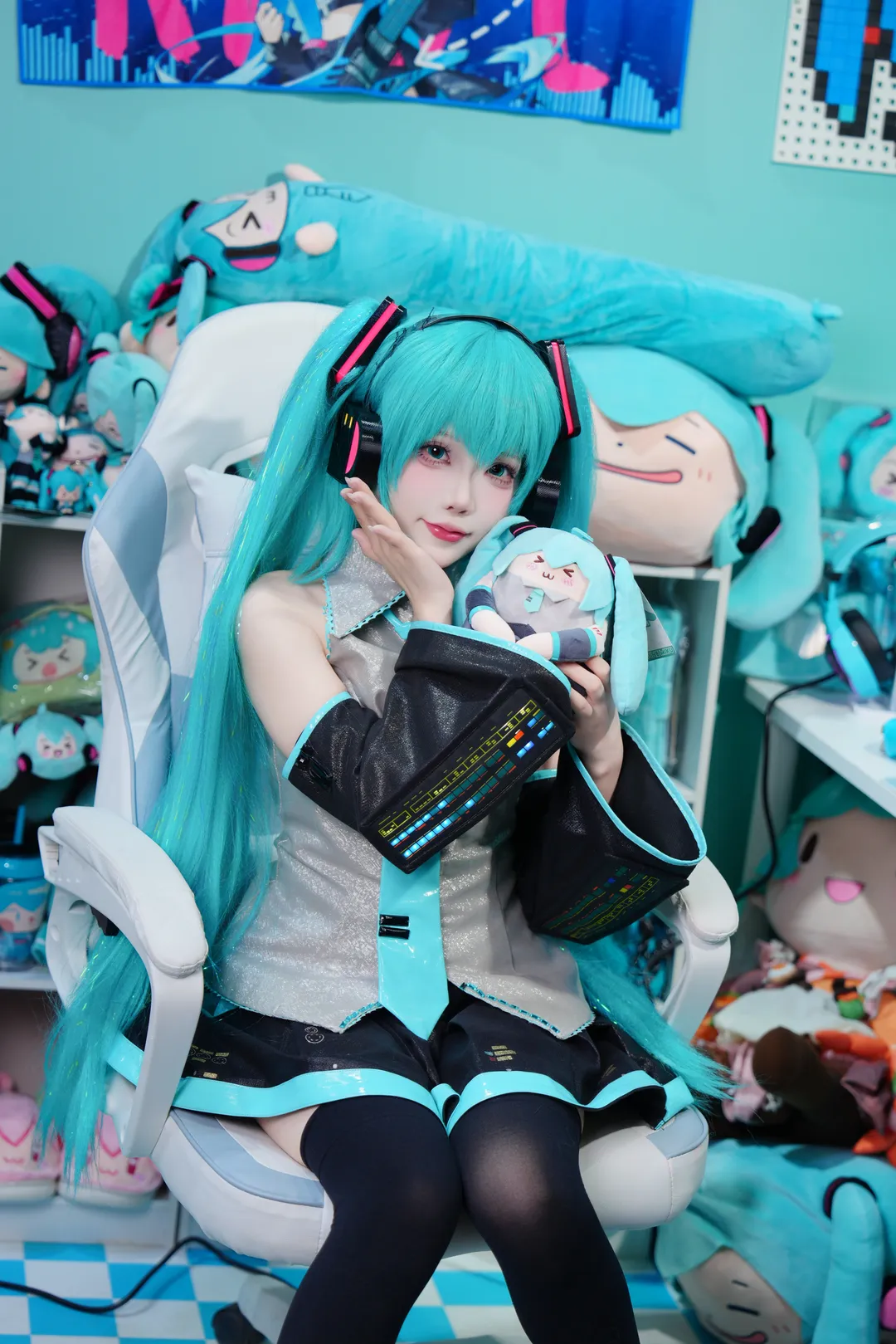 【初音未来cos】萤火虫漫展初音cos全套返图 - 第 10 张