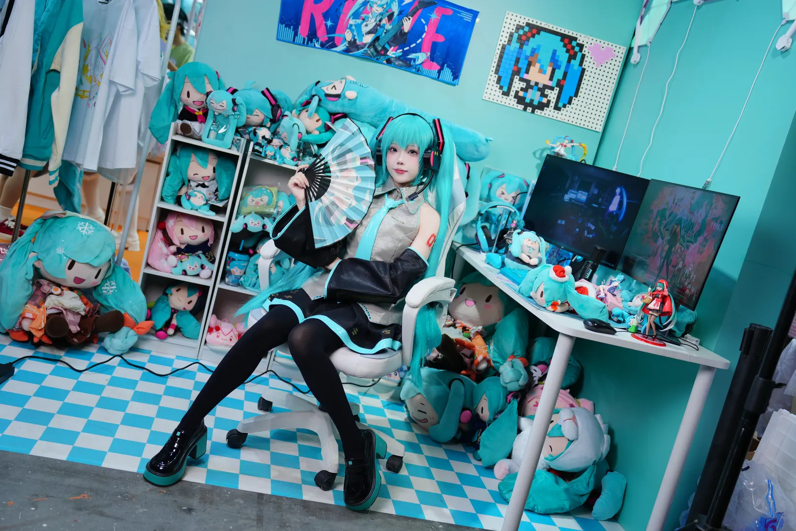 【初音未来cos】萤火虫漫展初音cos全套返图 - 第 11 张