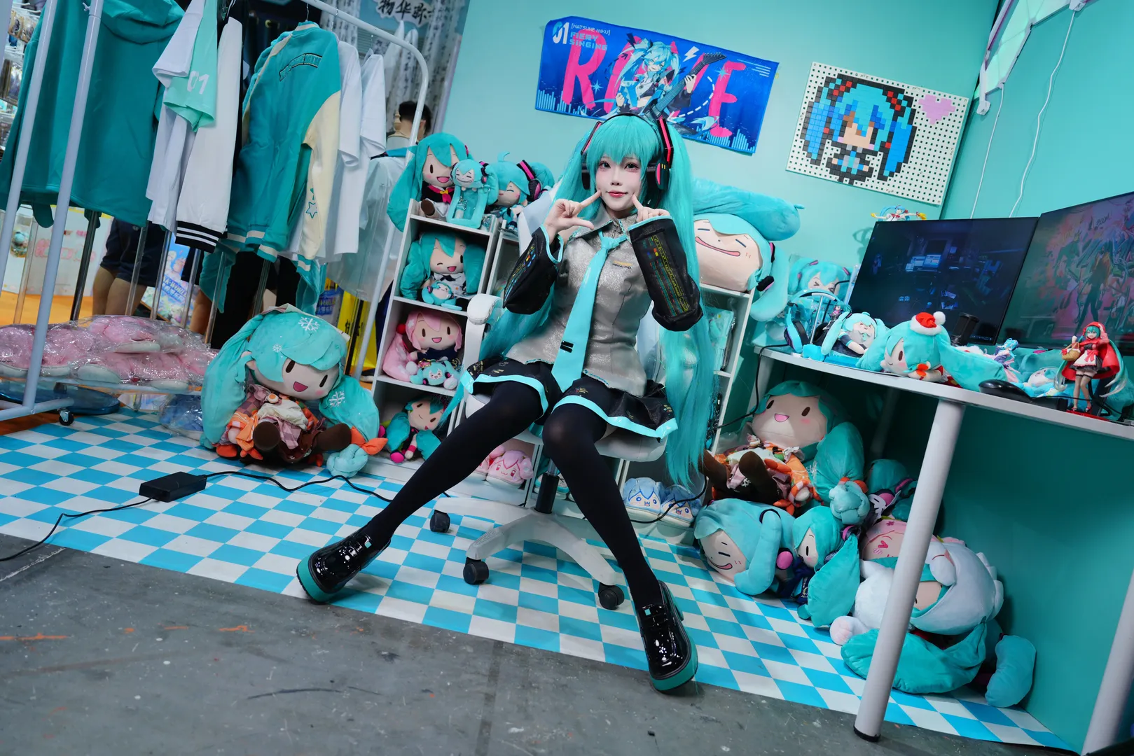 【初音未来cos】萤火虫漫展初音cos全套返图 - 第 7 张