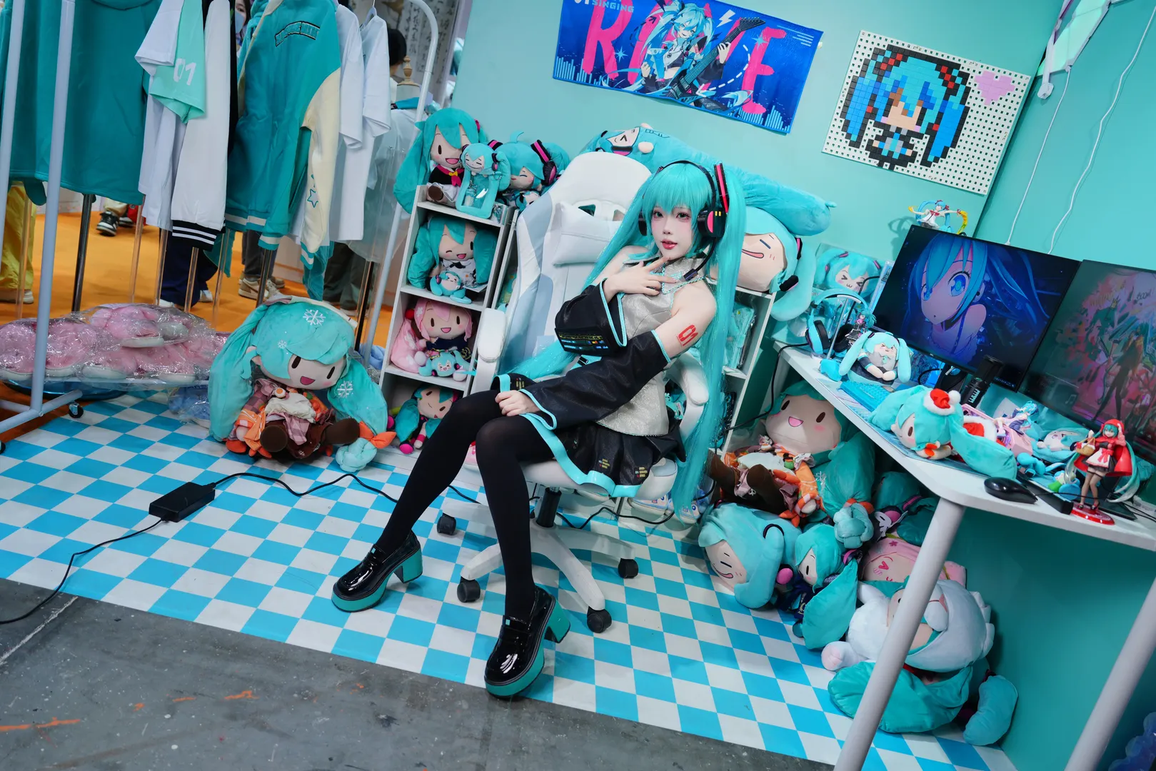 【初音未来cos】萤火虫漫展初音cos全套返图 - 第 8 张