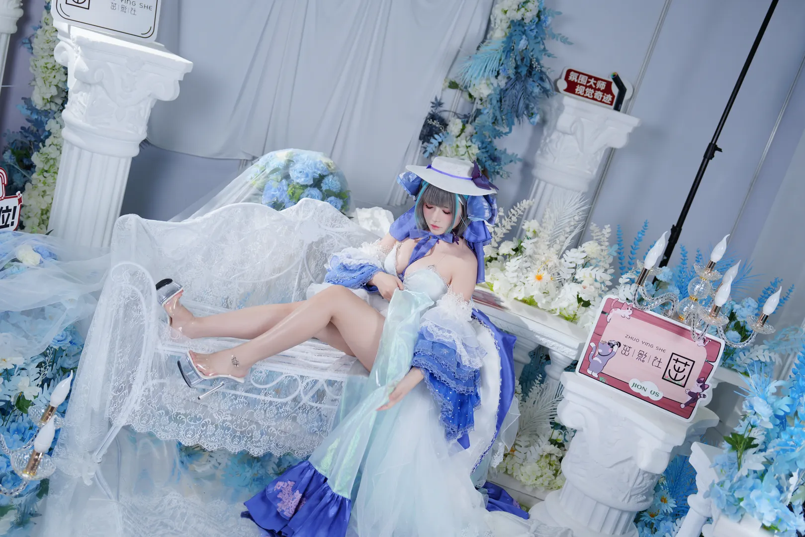 【チェシャー コスプレ】アズールレーン 氷雪のプリンセス幻想スタジオ撮影記録 - 2 枚目