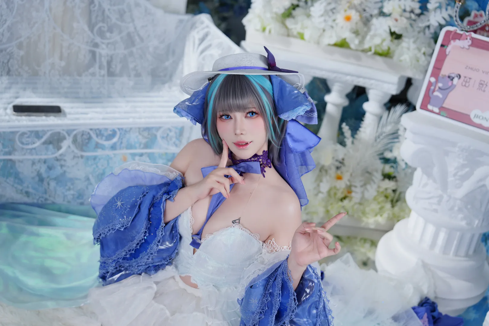 【チェシャー コスプレ】アズールレーン 氷雪のプリンセス幻想スタジオ撮影記録 - 6 枚目