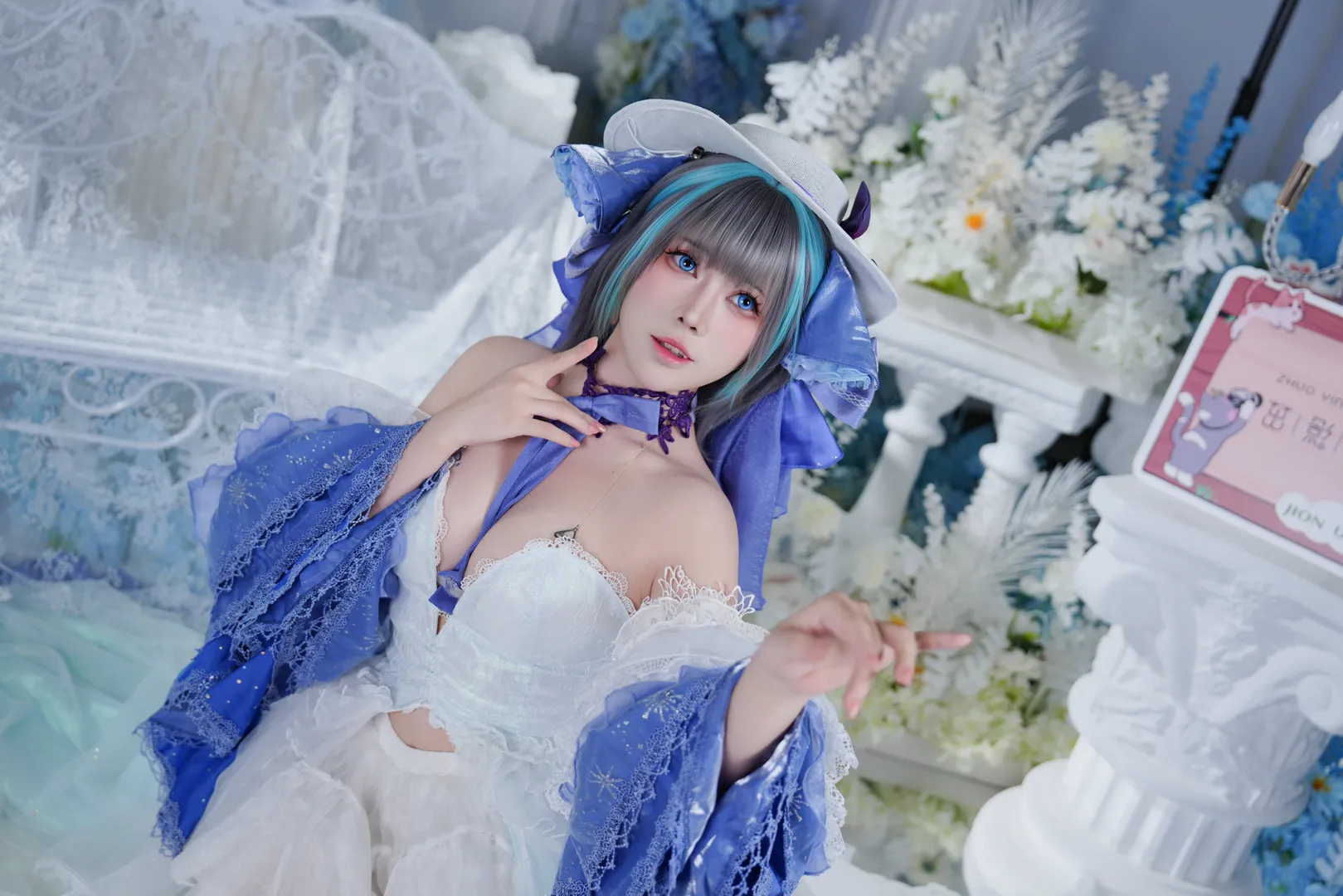 【チェシャー コスプレ】アズールレーン 氷雪のプリンセス幻想スタジオ撮影記録 - 9 枚目