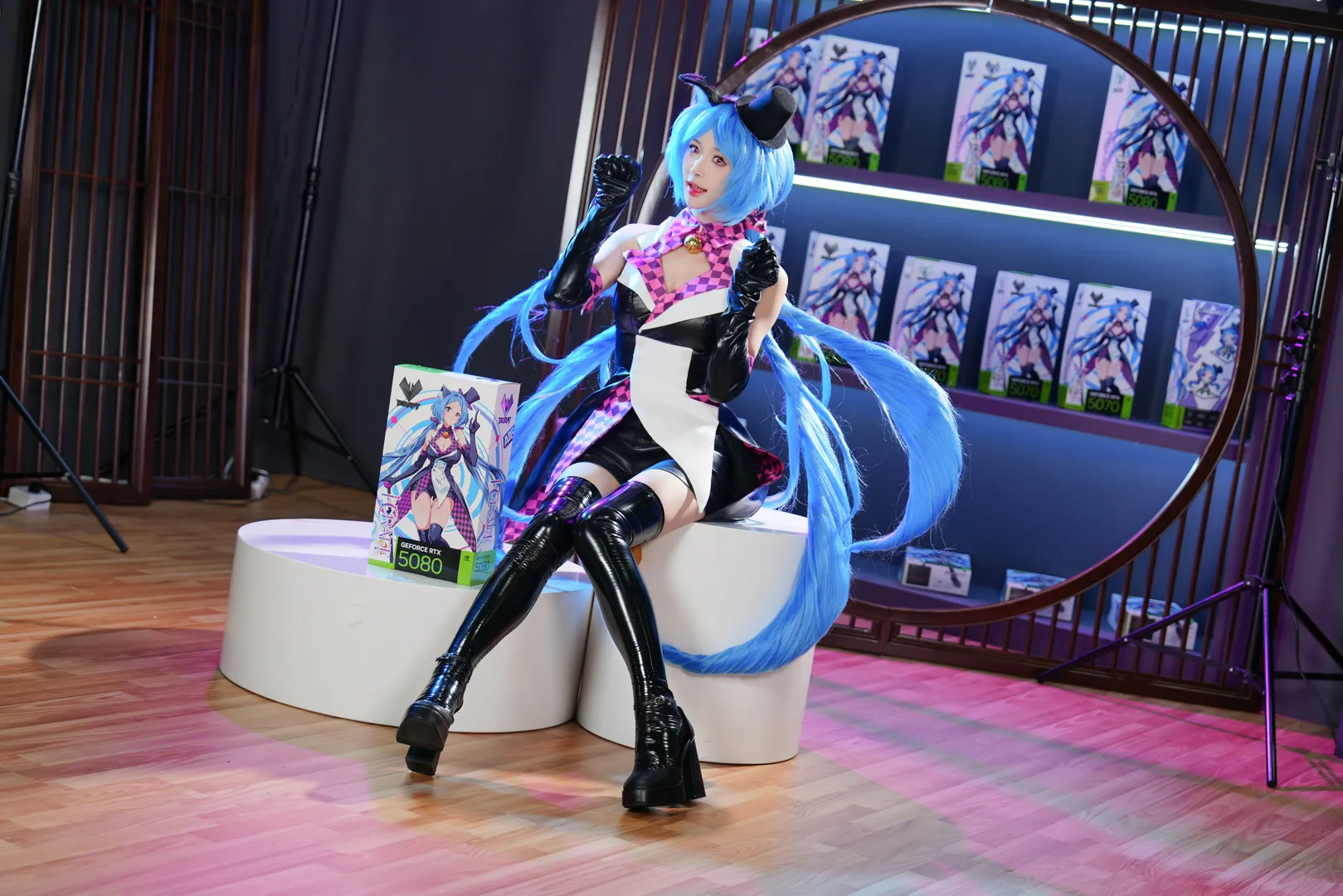 【瑷珈cos】开源宇宙里的蓝发小魔女，CICF现场实拍