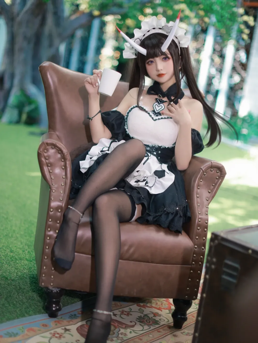 【能代cos】碧蓝航线女仆装，慵懒午后的一人茶会