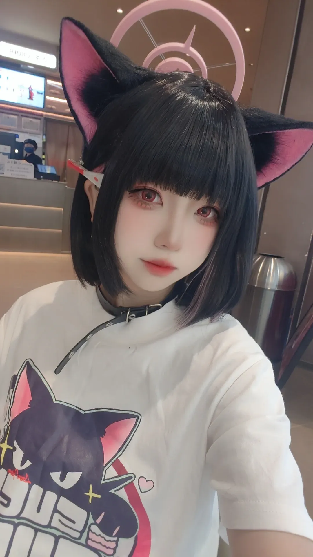 [Kyoyama Kazusa cosplay] Documenting Cat-Girl Daily Life in Blue Archive: Anime style selfie Capturing Dynamic Character Moments - Image 2