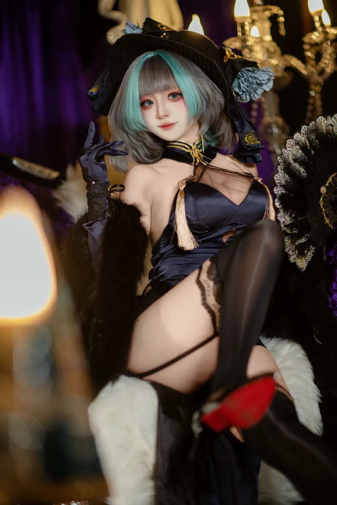 【碧蓝航线柴郡cos】音乐绚烂的哥特之夜