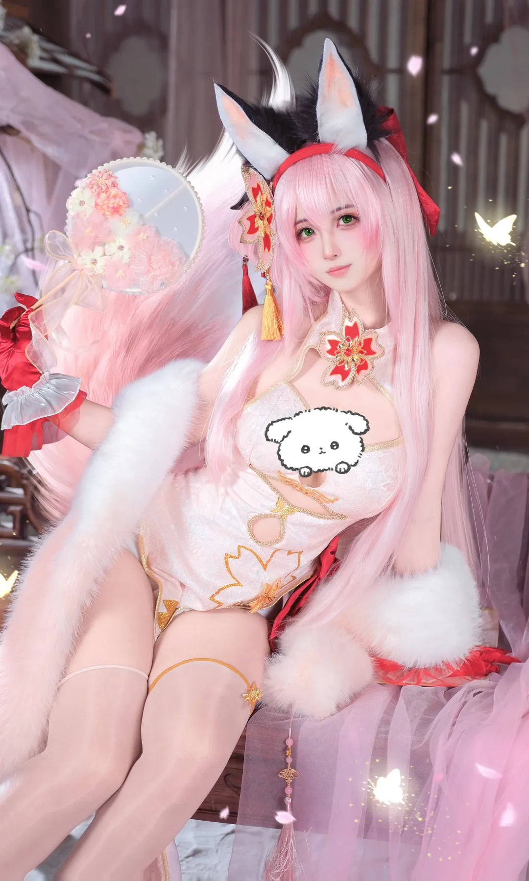 【碧蓝航线花月cos】改良旗袍与萌系狐耳的组合