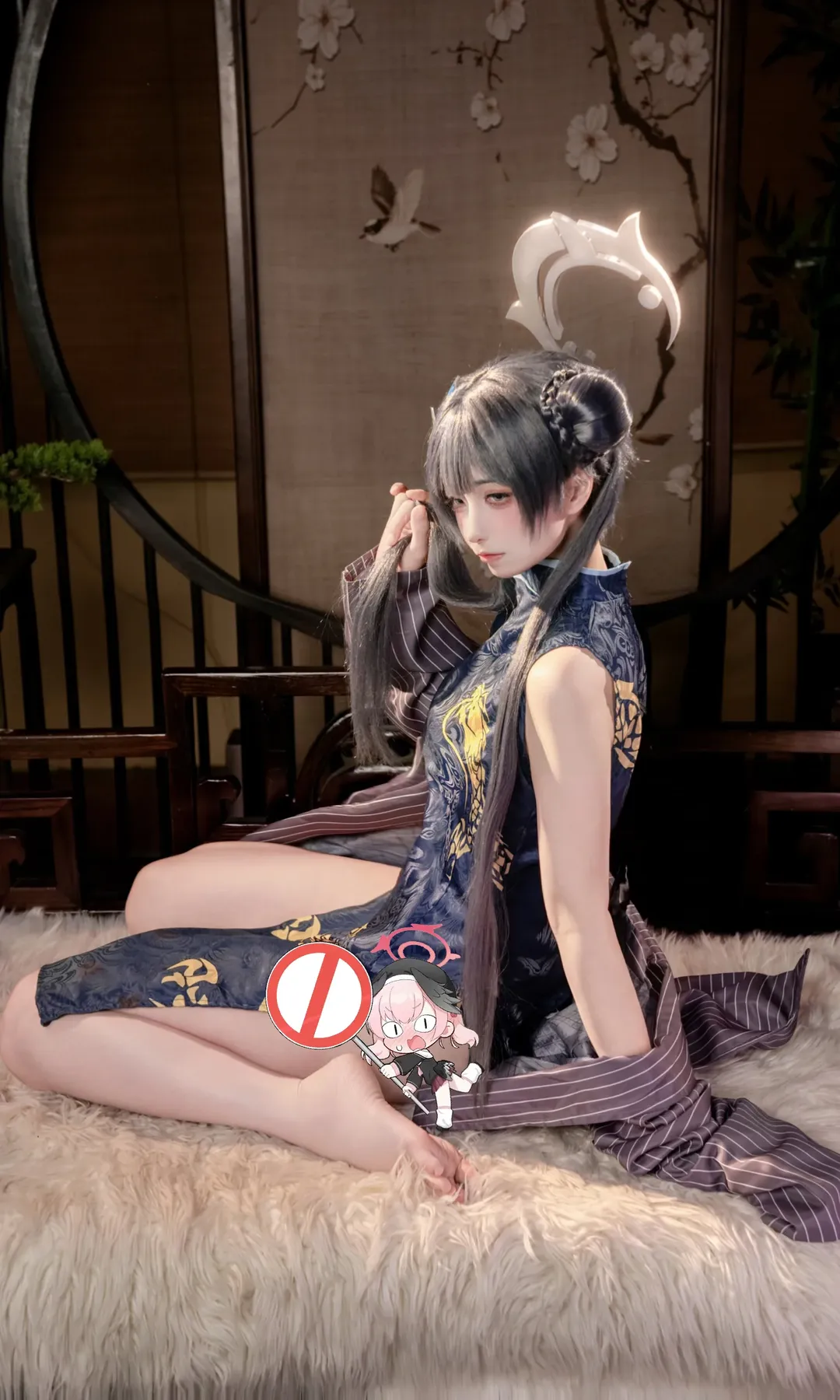 【妃咲cos】蔚蓝档案，古风雅韵里的旗袍少女