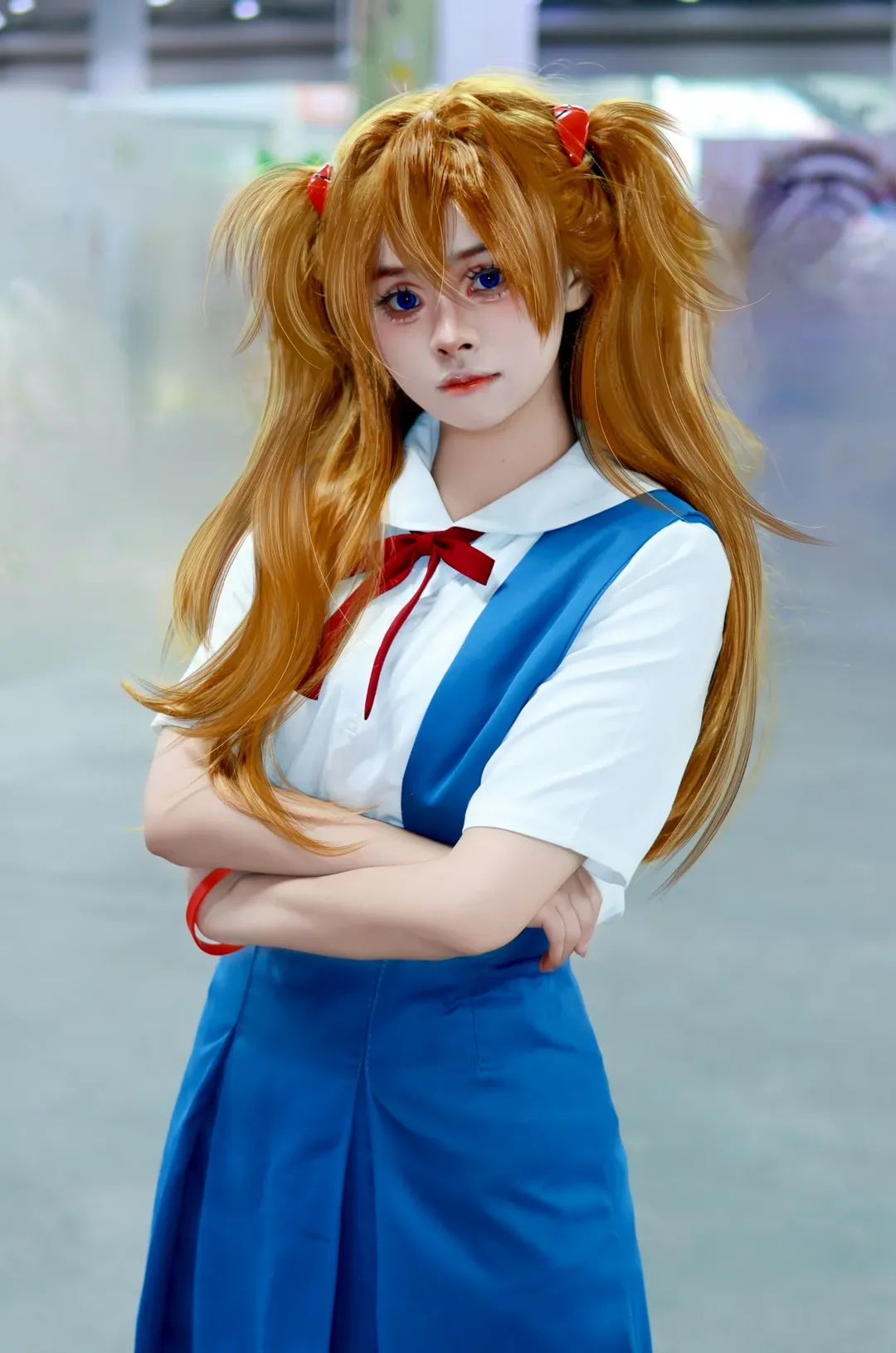 【明日香cos】新世纪福音战士蓝白制服场照分享