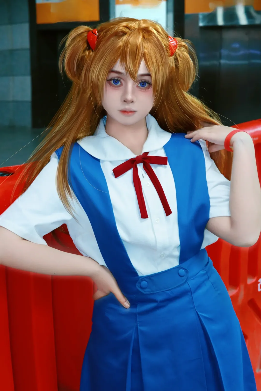 【明日香cos】新世纪福音战士蓝白制服场照分享 - 第 3 张