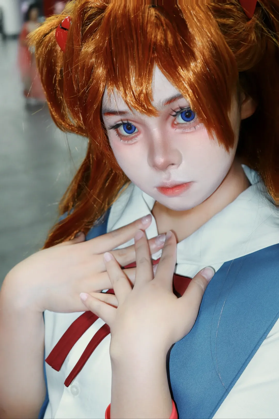 【明日香cos】新世纪福音战士蓝白制服场照分享 - 第 4 张