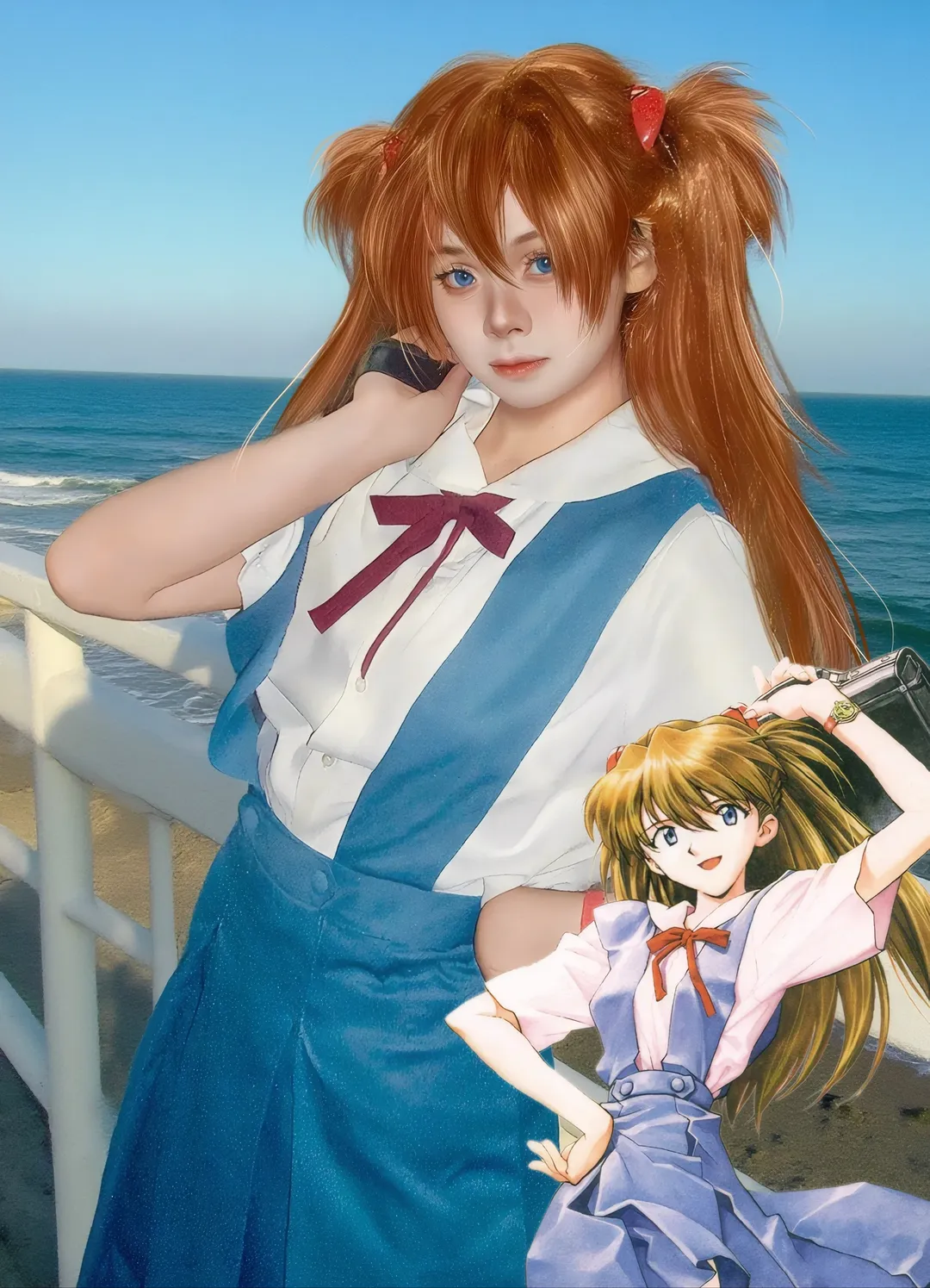 【明日香cos】海边的蓝鸟，关于自由与悲伤的还原 - 第 1 张