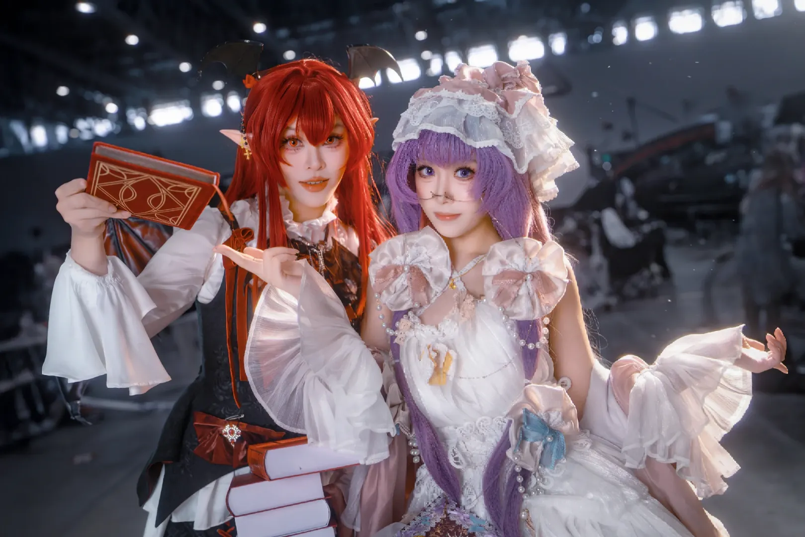 【小恶魔cos】东方project漫展场照，与帕秋莉的魔法定格 - 第 3 张