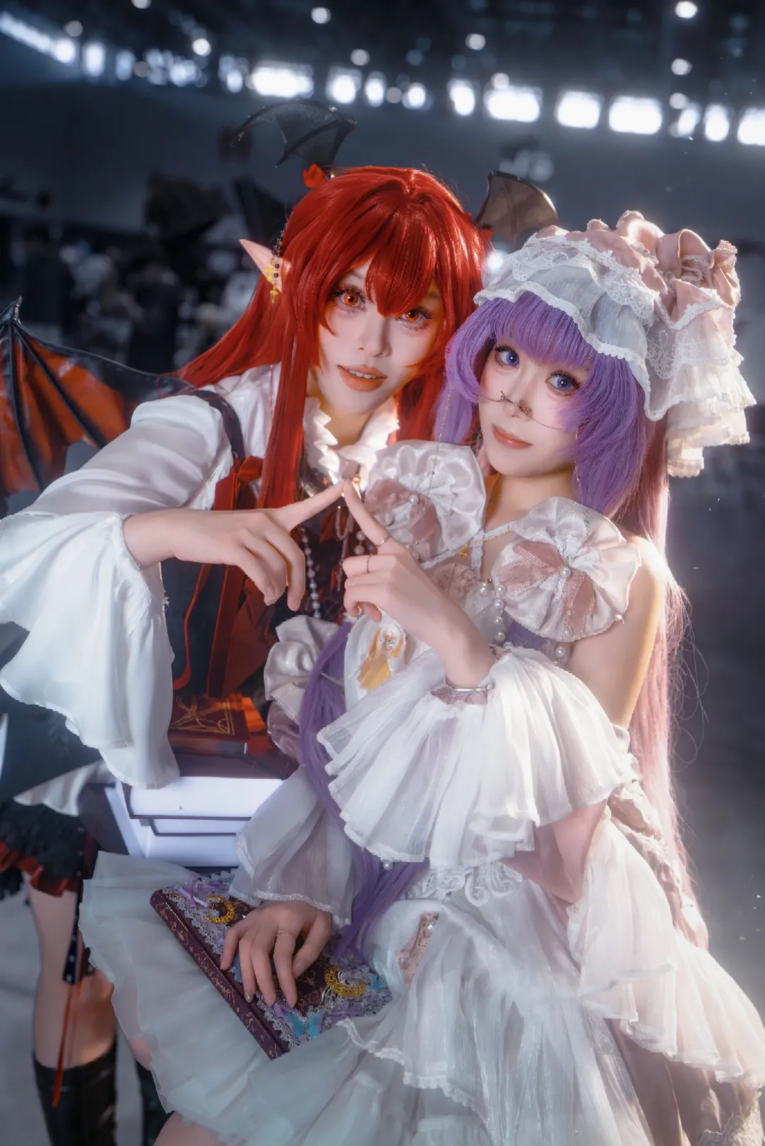 【小恶魔cos】东方project漫展场照，与帕秋莉的魔法定格 - 第 4 张