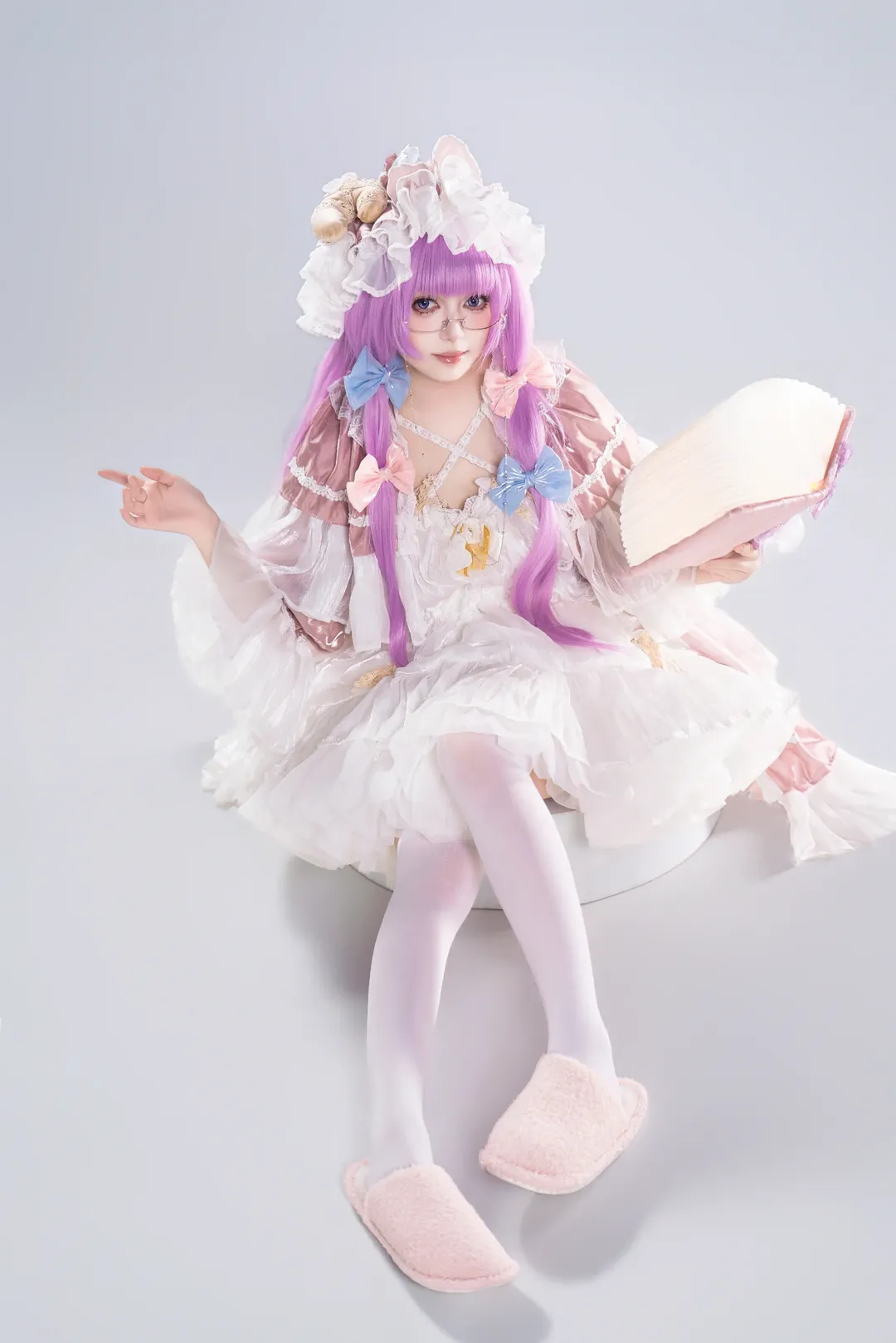 【帕秋莉·诺蕾姬cos】东方Project白棚居家感魔法书拍摄分享 - 第 2 张