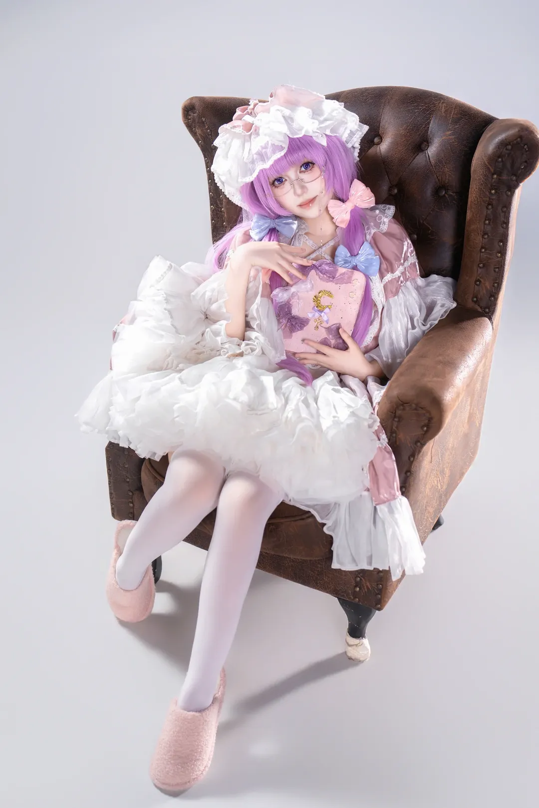 【帕秋莉·诺蕾姬cos】东方Project白棚居家感魔法书拍摄分享 - 第 4 张