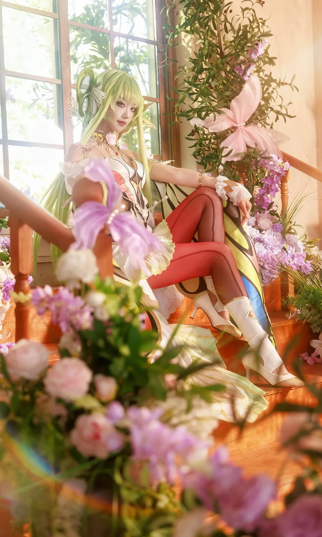 【C.C.cos】在婚纱场地拍出二次元的蝴蝶精灵梦 - 第 1 张
