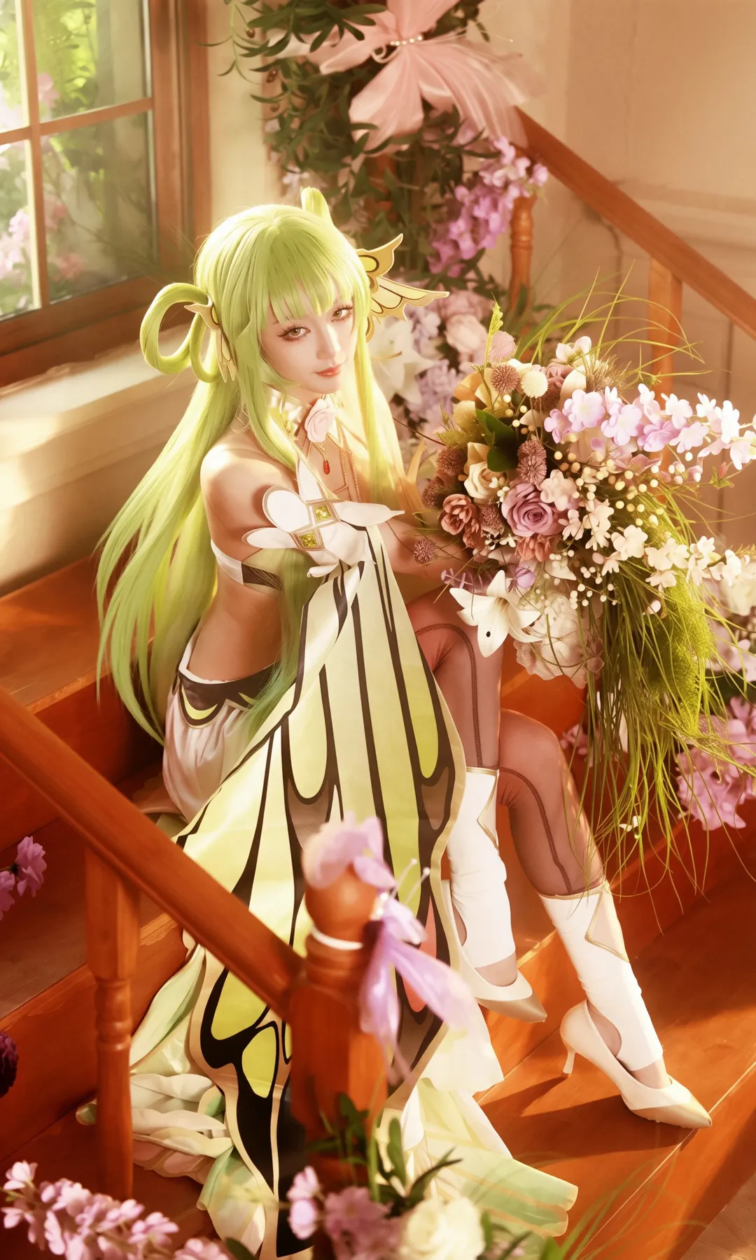 【C.C.cos】在婚纱场地拍出二次元的蝴蝶精灵梦 - 第 4 张
