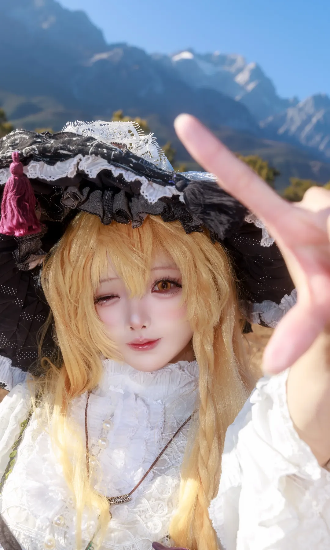 【魔理沙cos】玉龙雪山的黑白魔法使 - 第 3 张