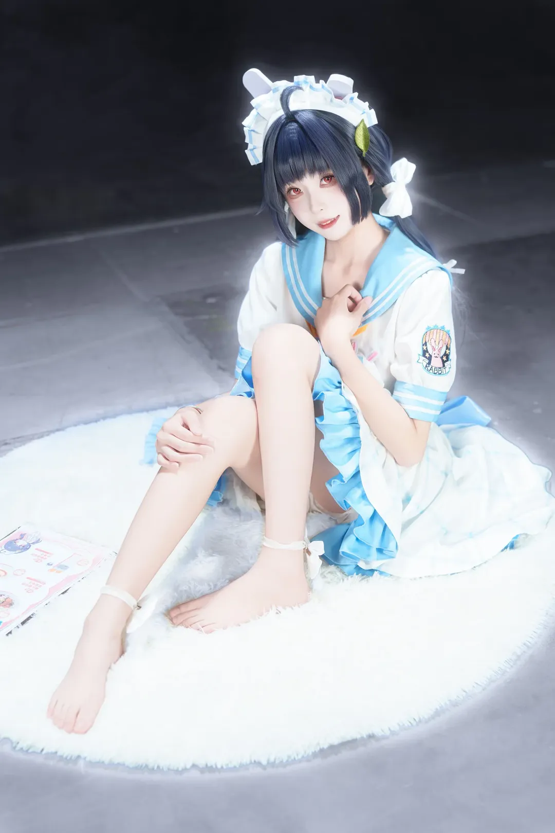蔚蓝档案霞泽美游cos，高亮通透下的水手风演绎