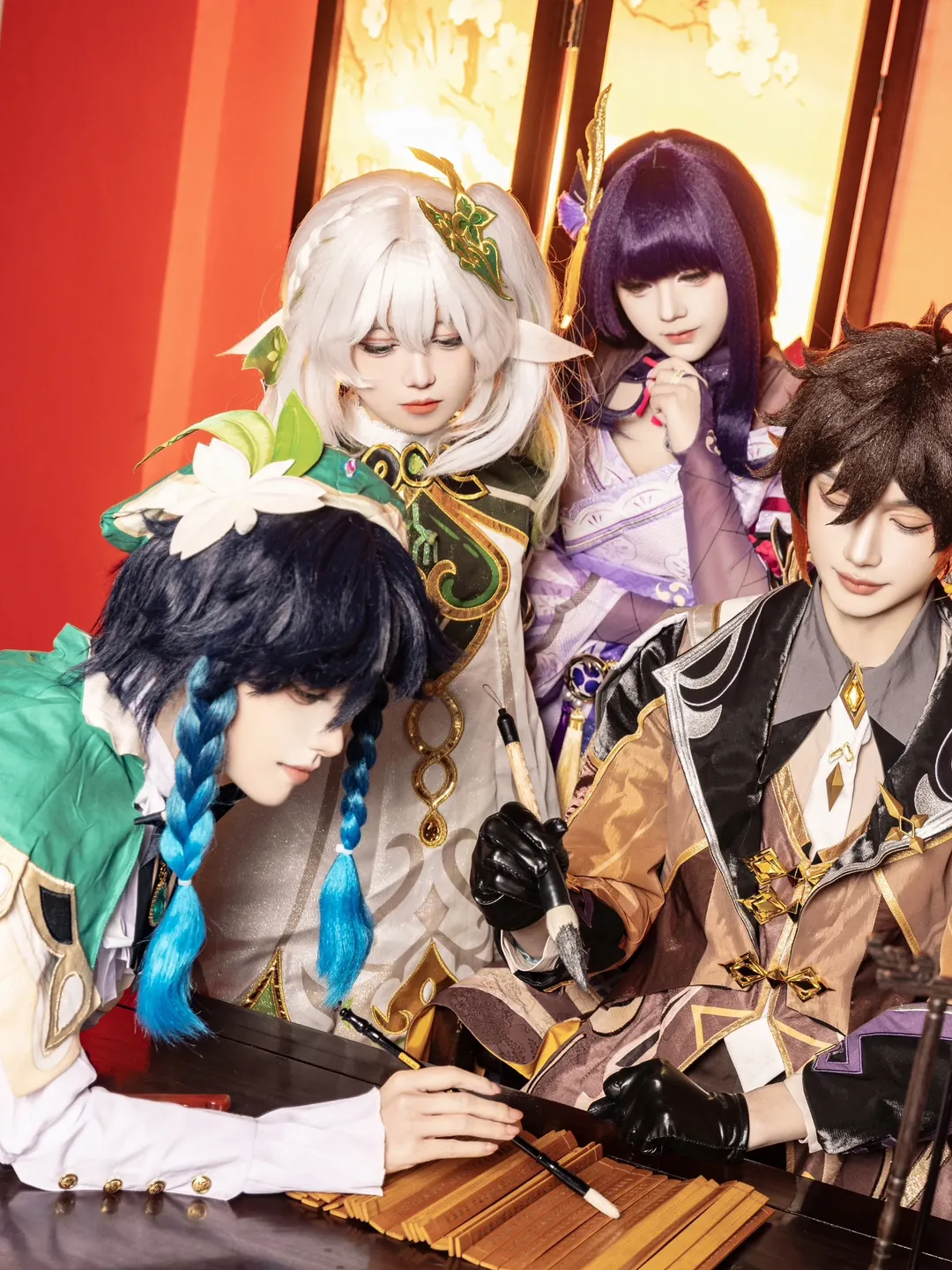 【纳西妲cos】原神 璃月雅集，围观钟离同志即兴作诗 - 第 1 张