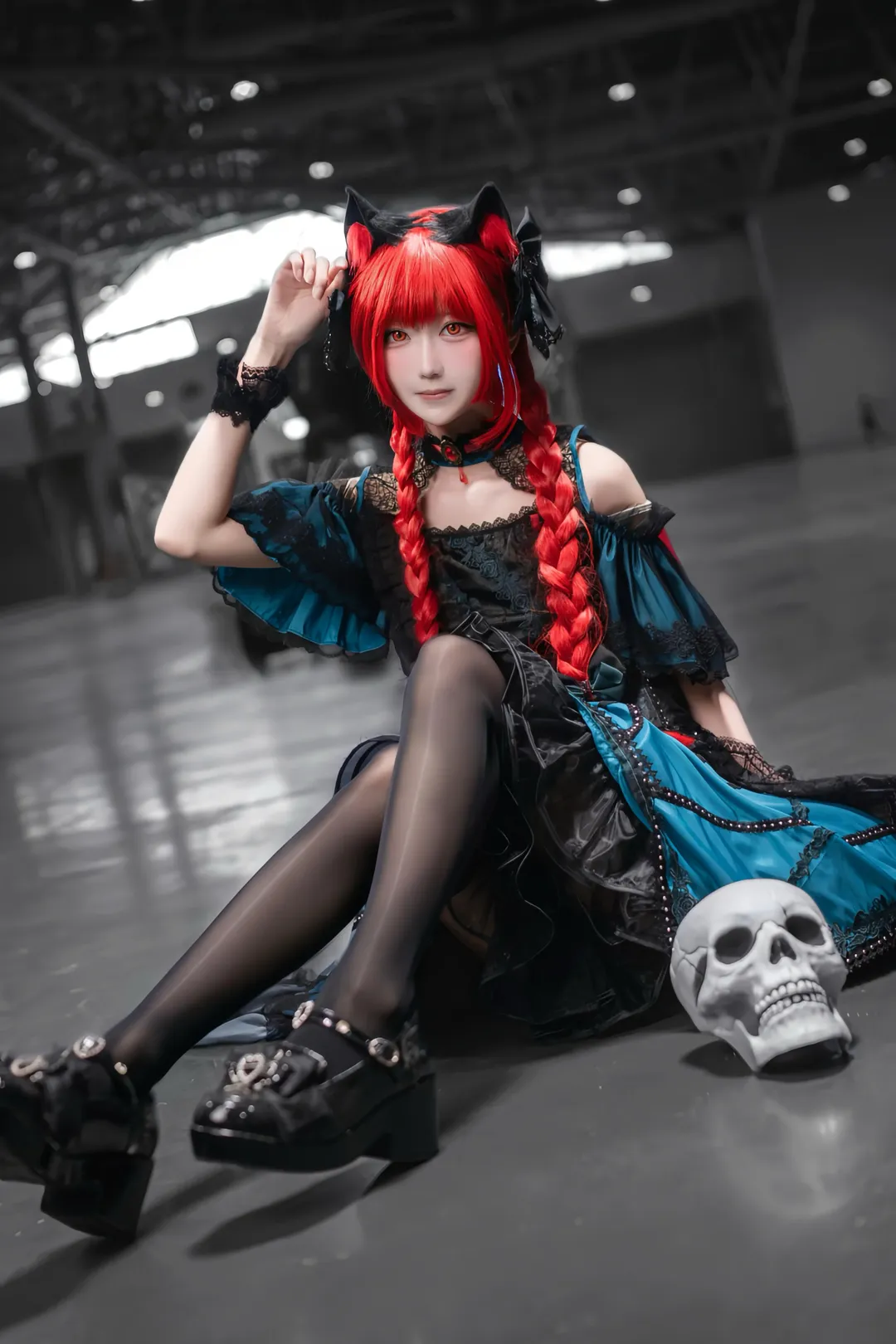 【火焰猫燐cos】带着骷髅猫猫，定格在车万漫展的瞬间