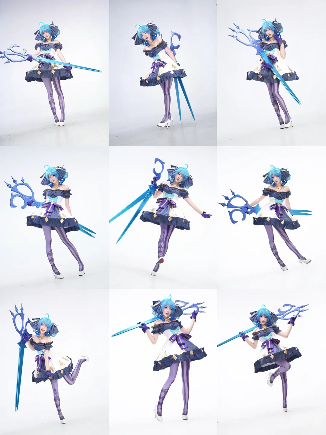 【格温cos】英雄联盟灵罗娃娃的白棚动态感正片 - 第 1 张