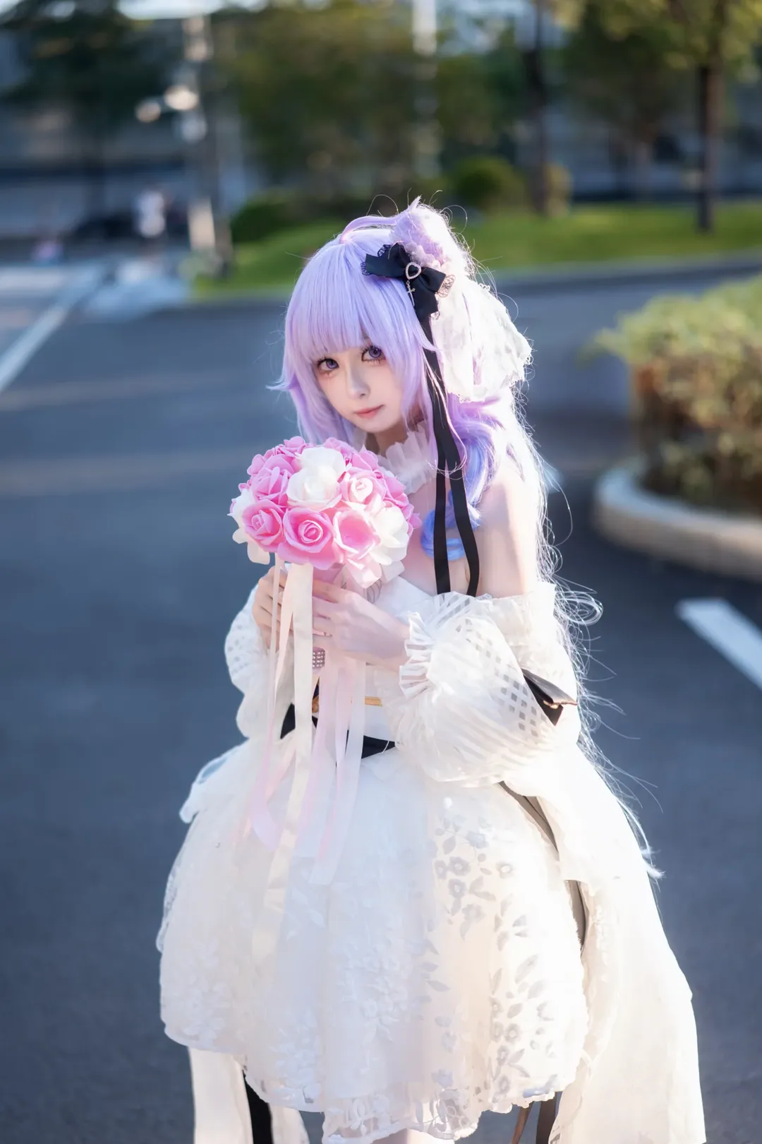 【碧蓝航线独角兽cos】纯白婚纱下的优雅与心动