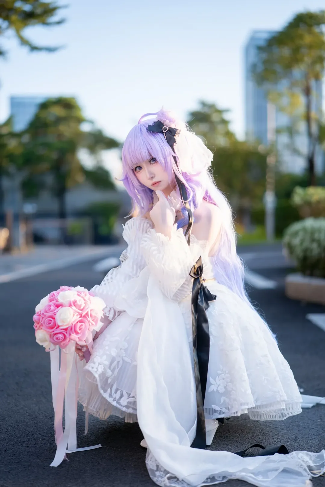 【碧蓝航线独角兽cos】纯白婚纱下的优雅与心动 - 第 3 张