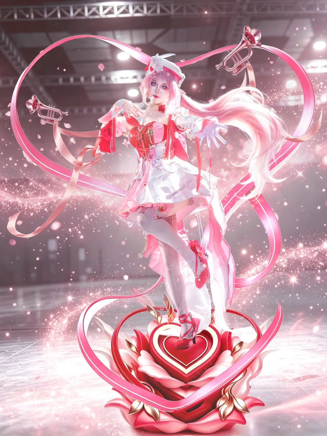 【爱莉希雅cos】崩坏3的爱愿妖精，粉红梦幻光影瞬间