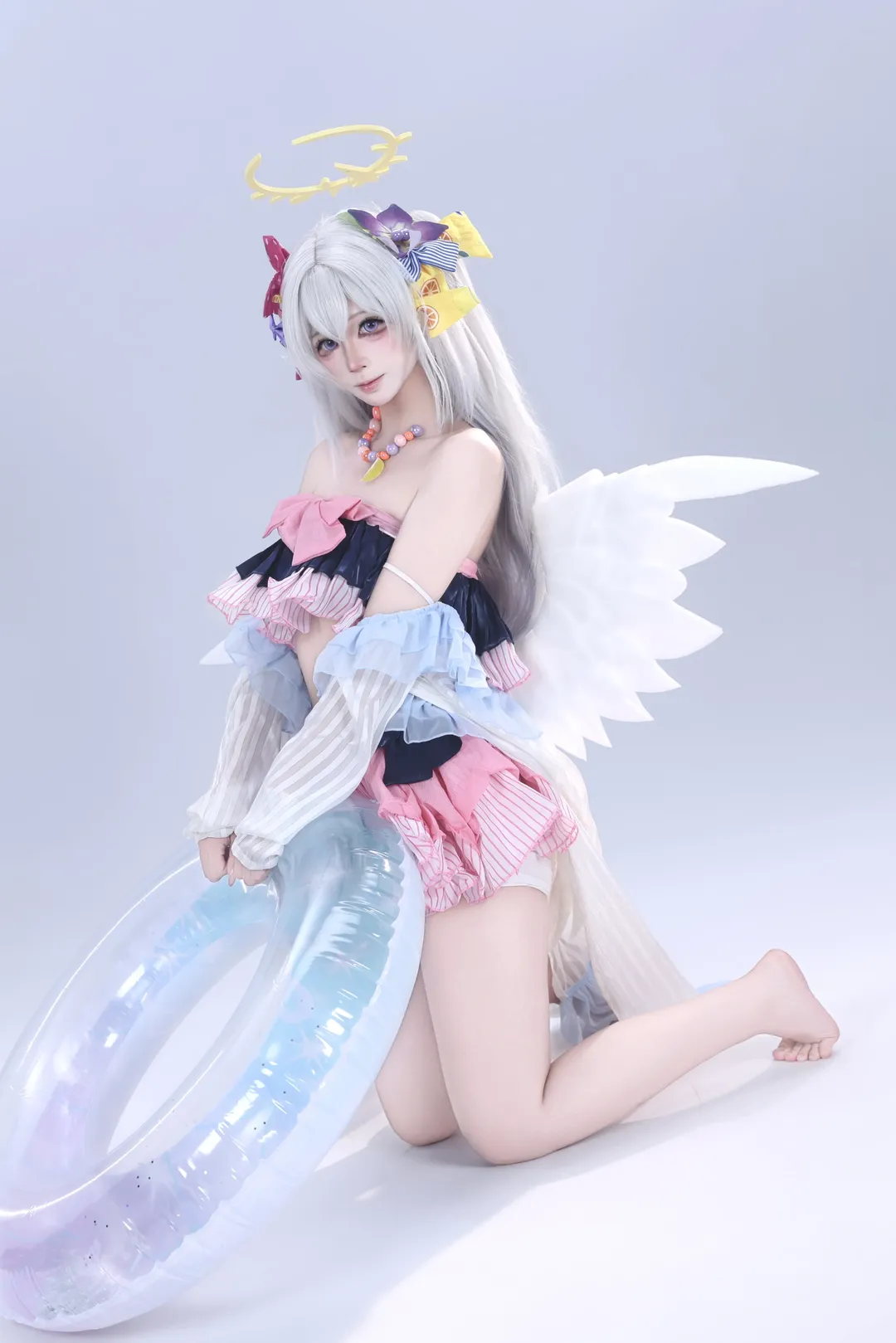 【水梓cos】夏日天使与透明泳圈的冰凉时刻