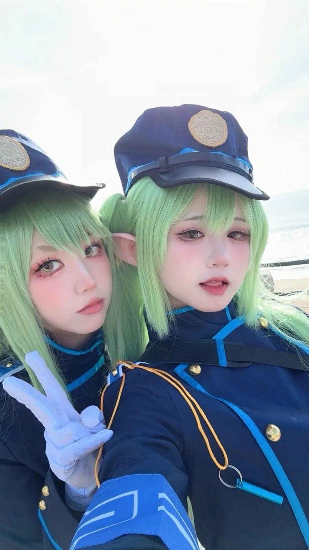 【铁道双子cos】在蔚蓝档案的海风中还原铁轨制服 - 第 3 张