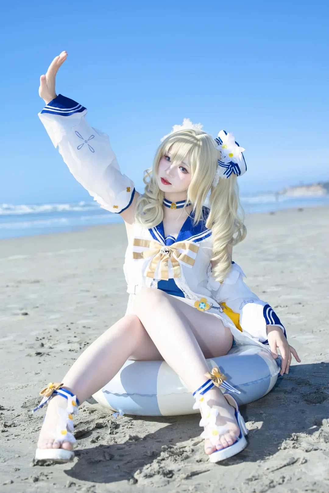【芭芭拉cos】原神的夏日海岸，与泳装芭芭拉一起感受清凉