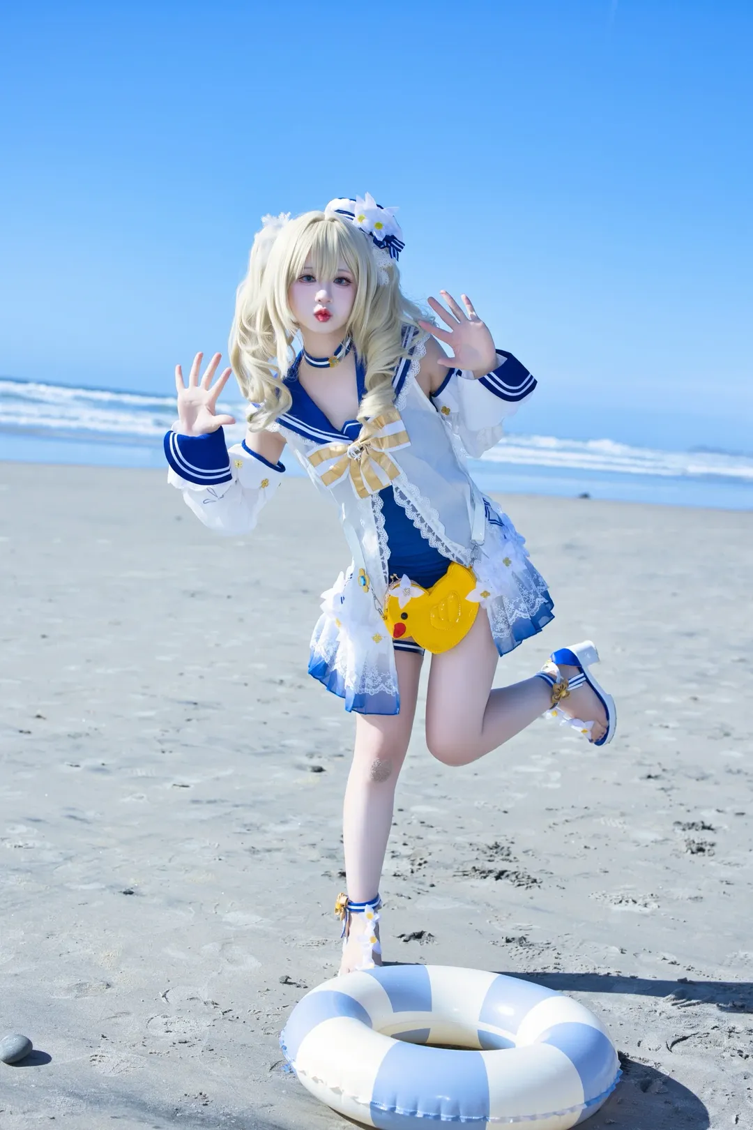 【芭芭拉cos】原神海滨的治愈瞬间