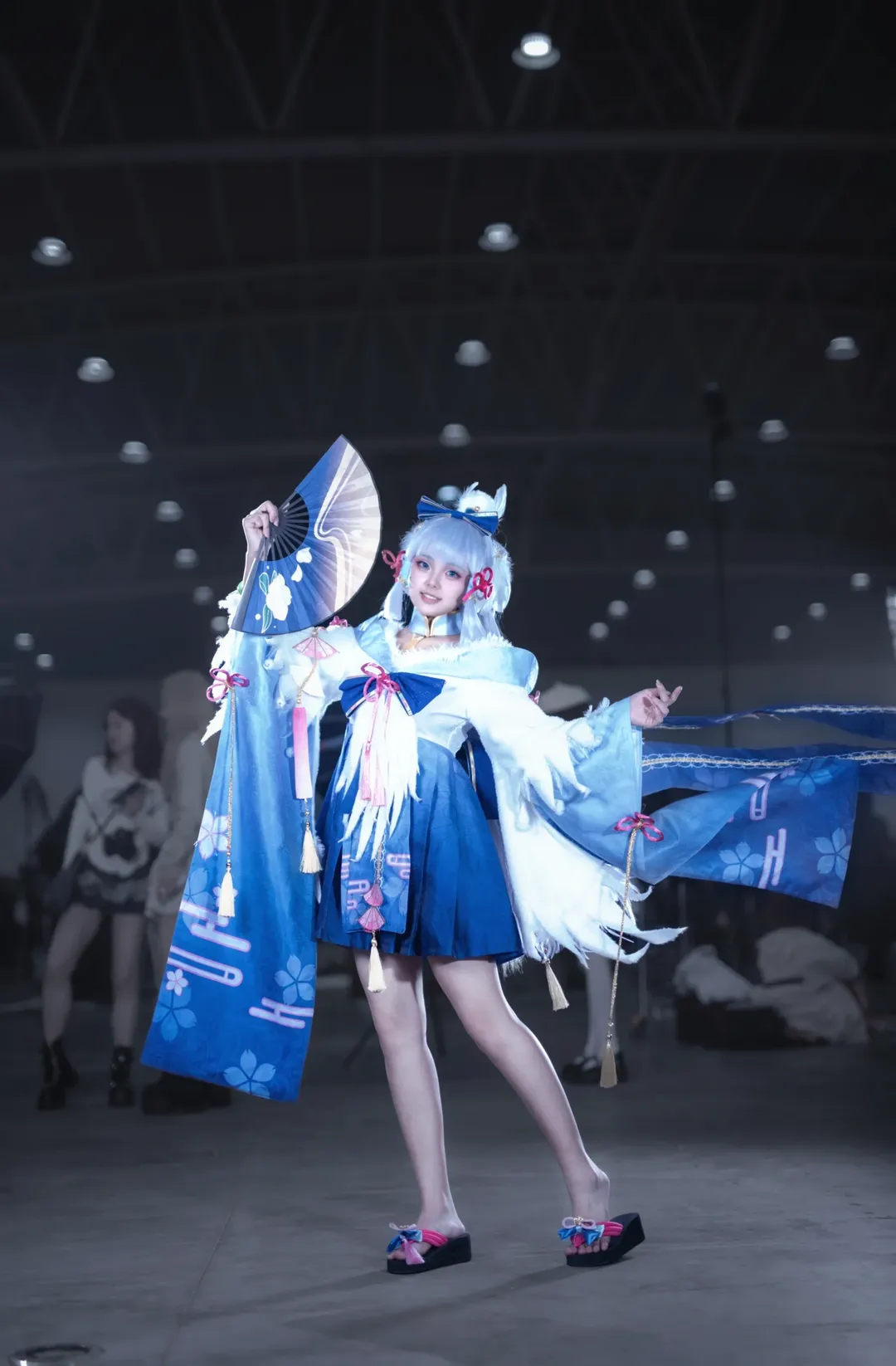 【神里绫华cos】原神白鹭公主的扇舞漫展分享 - 第 3 张